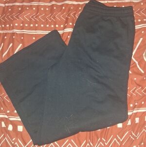 Aeropostale Black Sweatpants: Wide-Leg